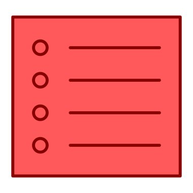 Liste. Web simgesi basit illüstrasyon