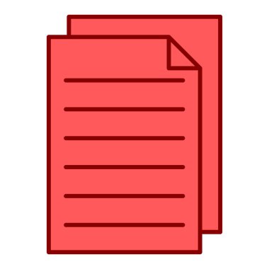 Belge. Web simgesi basit illüstrasyon