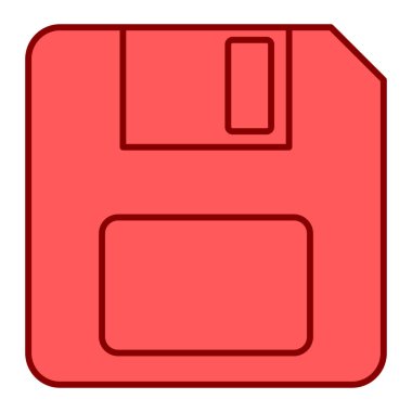 Disket disk simgesi vektör illüstrasyonu