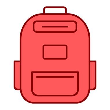 sırt çantası simgesi vektör illüstrasyonu