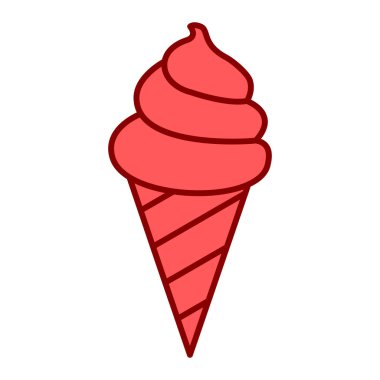 dondurma koni simgesi vektör çizimi tasarımı