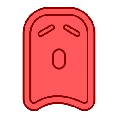 Kırmızı ve beyaz çizgi simgesinin vektör çizimi