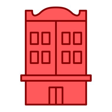 Ev binası ikonu. vektör illüstrasyonu