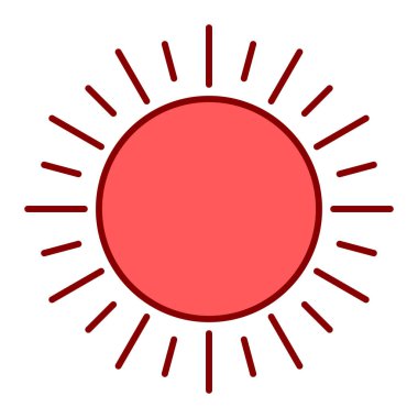 Güneş Simgesi Vektör illüstrasyonu