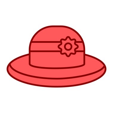 Şapka ikonu. Beyzbol vektör sembolünün ana hatları. izole düz biçim