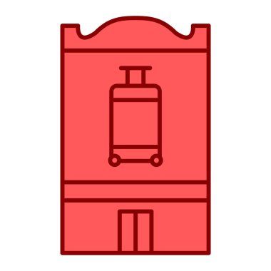 seyahat bagaj ikonu vektör çizimi tasarımı