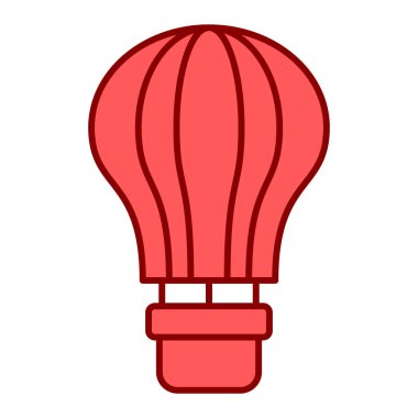 Sıcak hava balonu ikonu vektör illüstrasyon grafik tasarımı
