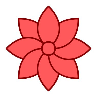 Çiçek ikonu. Beyaz arkaplanda izole edilmiş web tasarımı için çiçek vektör simgelerinin basit çizimi