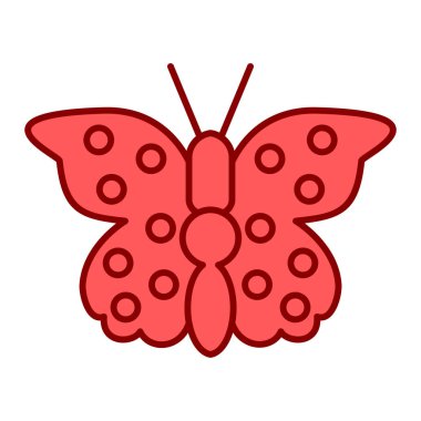Kelebek ikonu. Web için böcek vektör simgelerinin özet çizimi