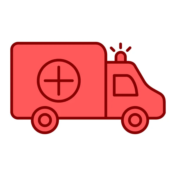 Ambulans Webb Ikon Enkel Illustration — Stock vektor