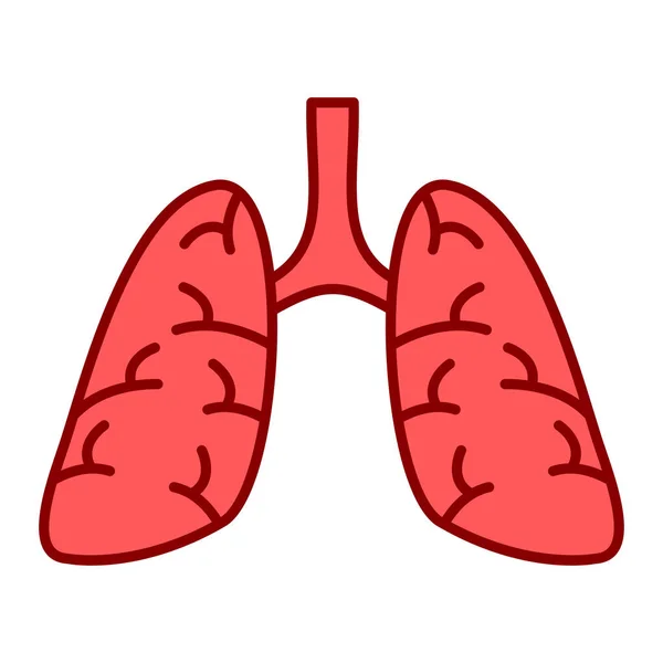 Ikona Wektora Płuc Ilustracja — Wektor stockowy