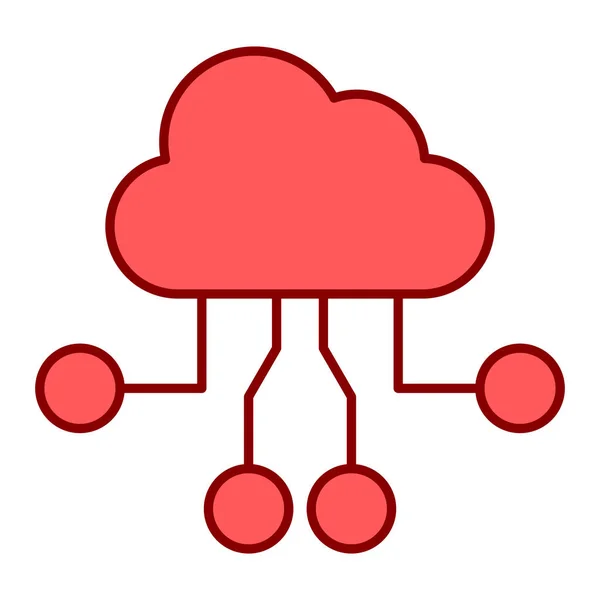 Cloud Computing Web Icon — Stock Vector