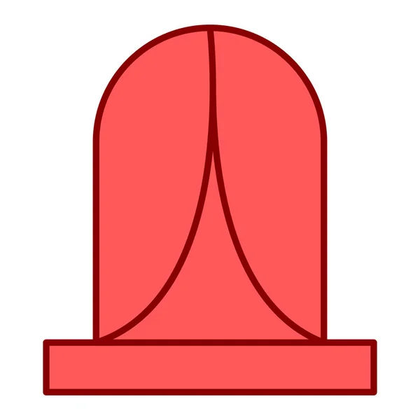 Icône Ligne Rouge Pour Web Mobile Infographie Symbole Blanc Vectoriel — Image vectorielle