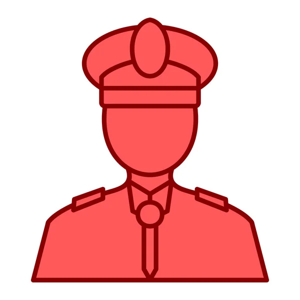 Ikona Policjanta Ilustracja Wektor Izolowane Białym Tle — Wektor stockowy