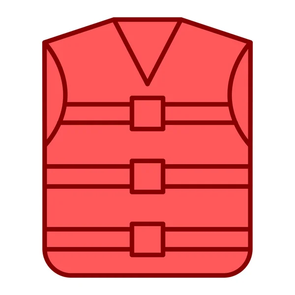 Icône Gilet Rouge Icône Vectorielle Illustration Pour Web — Image vectorielle