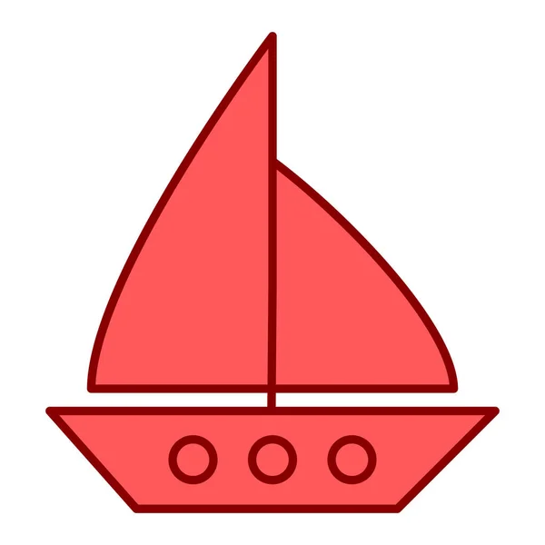 Csónak Ikon Vektor Illusztráció — Stock Vector