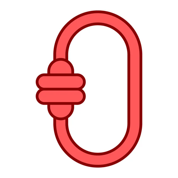 Carabiner Simple Icon Vector Illustration — Stock Vector