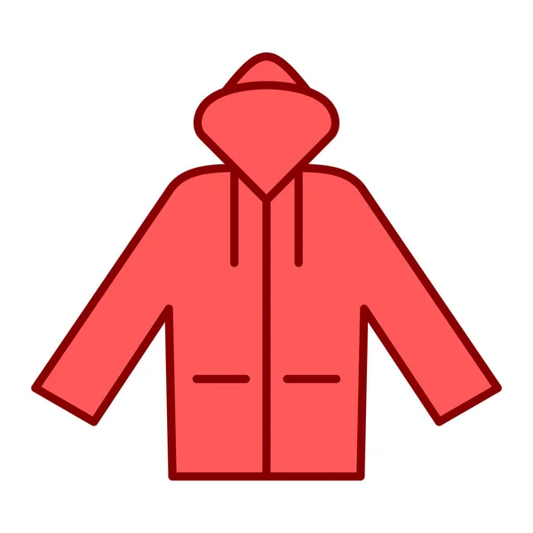 Jacket Icon Flat Illustration Clothes Vector Symbol Web — Stock Vector