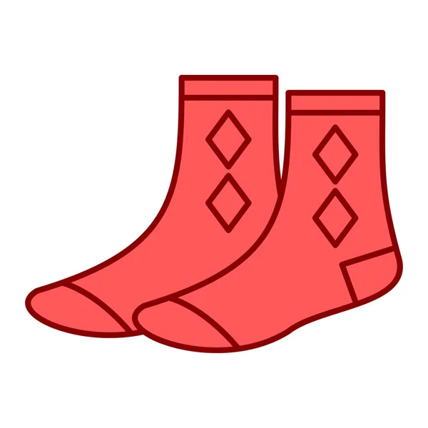 赤い靴下のベクトル図 — ストックベクタ
