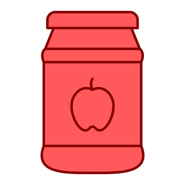 apple jam jar, vector illustration