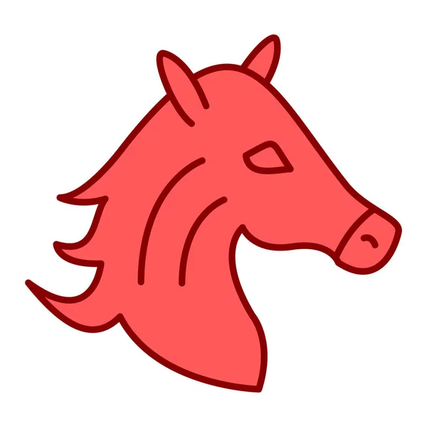 Cabeza Caballo Icono Ilustración Vectorial Dibujos Animados Aislado Sobre Fondo — Vector de stock