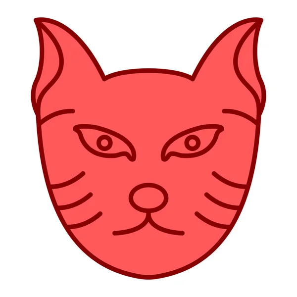 Απομονωμένο Πρόσωπο Γάτας Εικονίδιο Διανυσματική Απεικόνιση Σχεδιασμό — Διανυσματικό Αρχείο