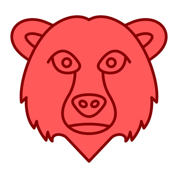 Vector Illustration Cute Bear Head — Stockvektor