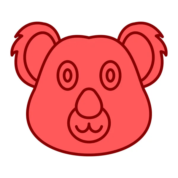 Koala Ícone Web Ilustração Simples — Vetor de Stock