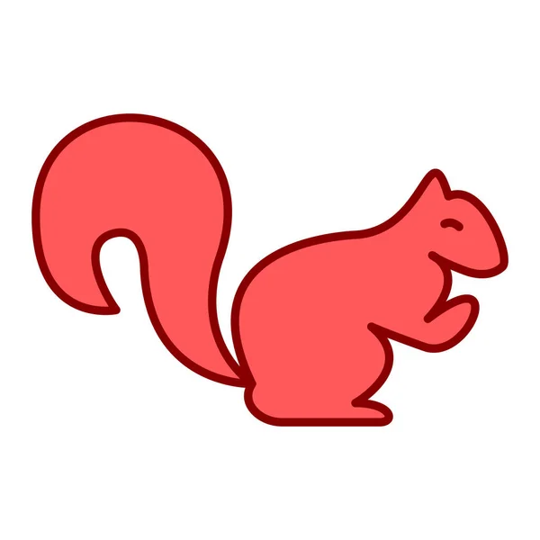 Squirell Ícone Web Ilustração Simples — Vetor de Stock