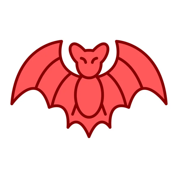Halloween Bat Ikon Vektor Illustration Design — Stock vektor