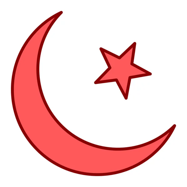 Ikona Księżyca Modnym Stylu Odizolowane Tło — Wektor stockowy