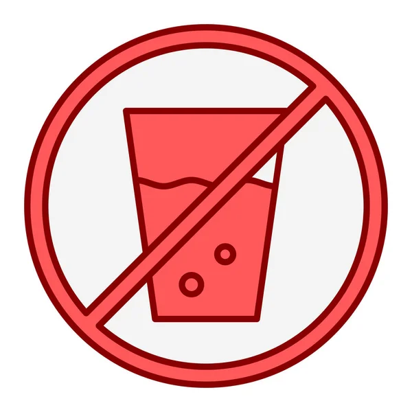 Kein Alkohol Symbol Einfache Illustration Ohne Biervektorsymbole Für Das Web — Stockvektor