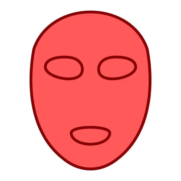 Gesichtsmasken Symbol Umriss Illustration Der Roten Kopf Vektor Symbole Für — Stockvektor
