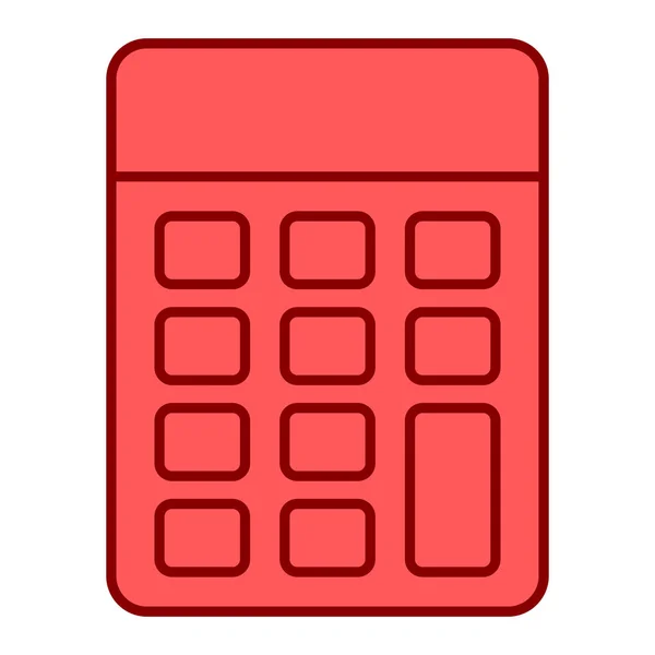 Calculator Icon Simple Illustration Red Black Vector Icons Web — Stock Vector