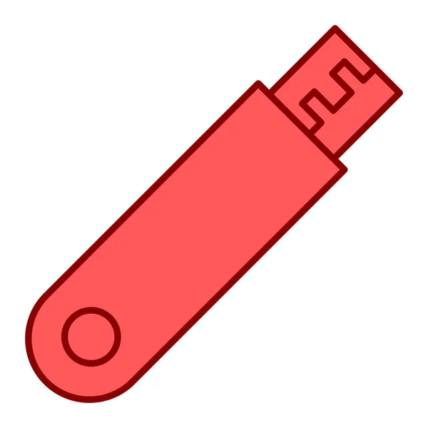 Usb Flash Drive Icoon Vector Illustratie Ontwerp — Stockvector