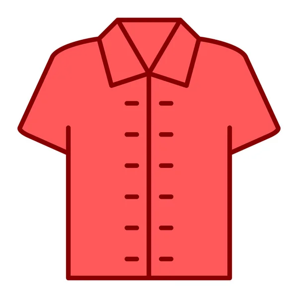 Ícone Camisa Vermelha Ilustração Simples Símbolo Vetor Roupa Para Web —  Vetores de Stock