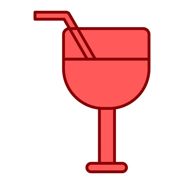 Cocktail Drank Pictogram Vector Illustratie Grafisch Ontwerp — Stockvector