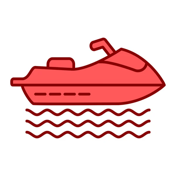 Cruiseschip Icoon Schets Illustratie Van Boot Vector Pictogrammen Voor Web — Stockvector