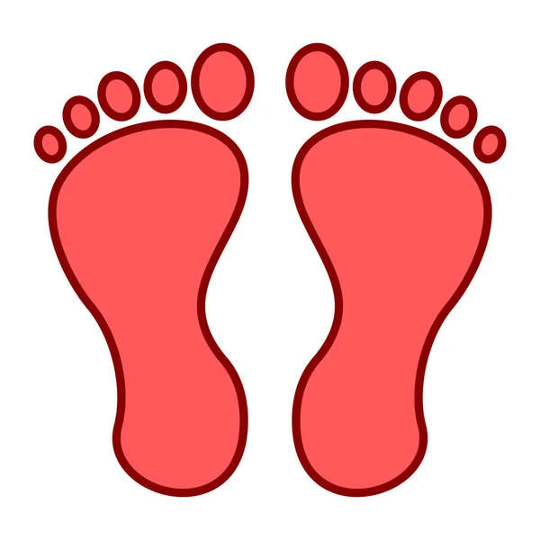 Foot Prints Icon Vector Illustration Design — Stock Vector