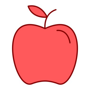 elma ikonu vektör illüstrasyonu