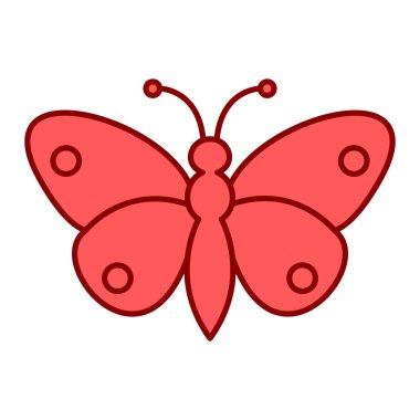 Kelebek simgesi vektör illüstrasyon tasarımı