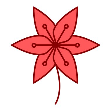 Çiçek ikonu. Web için çiçek vektör simgelerinin basit çizimi