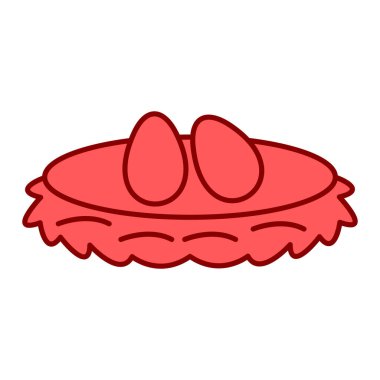 Yuva simgesi vektör resimlemesindeki yumurtalar 