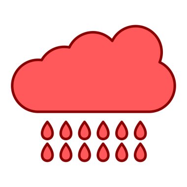yağmur bulutları simge vektör illüstrasyon tasarımı