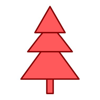 Noel ağacı ikonu vektör çizimi tasarımı