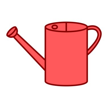 Su kutusu simgesi. Web için kırmızı bitki vektör simgelerinin karikatür çizimi