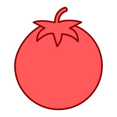 Domates ikonu. Vektör illüstrasyonu