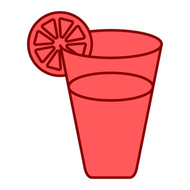 Limon vektör illüstrasyon tasarımlı kokteyl