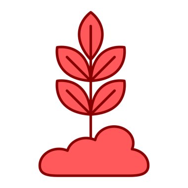 Simge vektör illüstrasyon tasarımlı bitki 