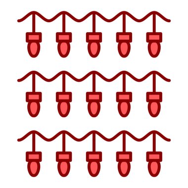 Noel çelenk simgesi. Vektör çizim